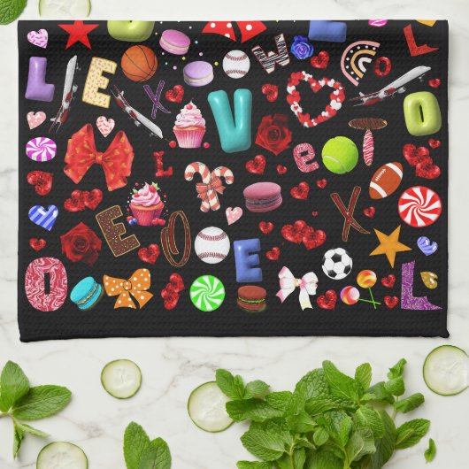 Liebe Geschirrtuch (Gefaltet)