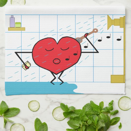 Liebe: Geschirrtuch (Gefaltet)