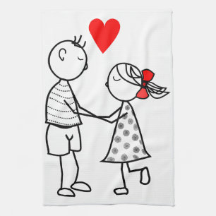 Liebe Geschirrtuch