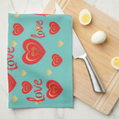 Liebe Geschirrtuch (Viertel Falte)