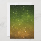 Liebe geschrieben in der Galaxie-Hochzeit der Ster Einladung (Rückseite)