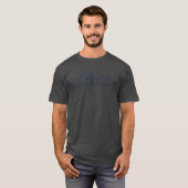 Liebe geschrieben mit Hundeschlittenhändlerin T-Shirt (Vorne ganz)