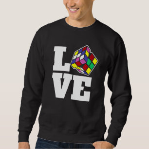 Liebe-Geschwindigkeit des Puzzle Cube-Wettkampfes  Sweatshirt