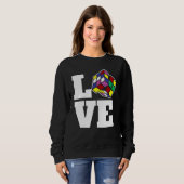 Liebe-Geschwindigkeit des Puzzle Cube-Wettkampfes Sweatshirt (Vorne ganz)
