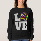 Liebe-Geschwindigkeit des Puzzle Cube-Wettkampfes Sweatshirt (Vorderseite)