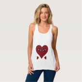 Liebe-Gesichtsherz-Tank Tank Top (Vorderseite Vollansicht)