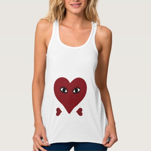 Liebe-Gesichtsherz-Tank Tank Top (Vorderseite)