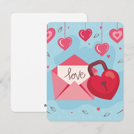 Liebe gesperrt feiertagskarte (Vorne/Hinten)