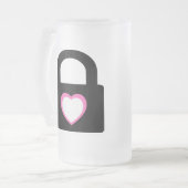 Liebe gesperrt mattglas bierglas (Vorderseite Links)
