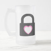 Liebe gesperrt mattglas bierglas (Links)
