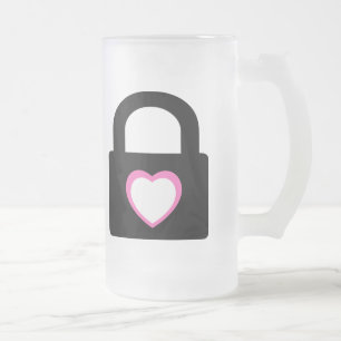 Liebe gesperrt mattglas bierglas