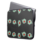 Liebe-Gesprächsmuster auf grau Laptopschutzhülle (Vorderseite Links)