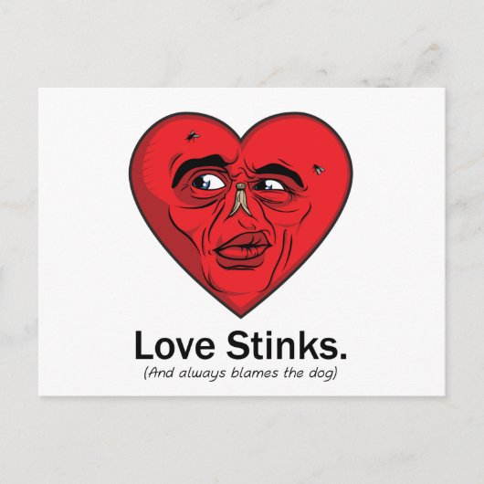 Liebe-Gestank Postkarte (Vorderseite)