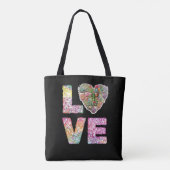 Liebe gestapelt Word Tasche (Rückseite)
