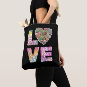 Liebe gestapelt Word Tasche