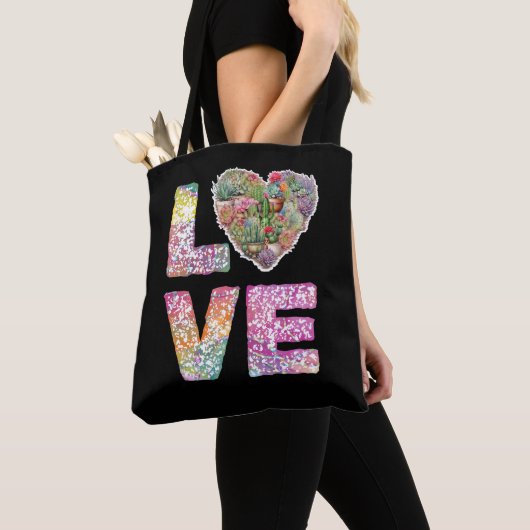 Liebe gestapelt Word Tasche (Von Nahem)