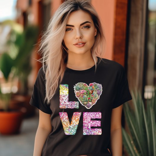 Liebe gestapelt Word Women's Basic T - Shirt