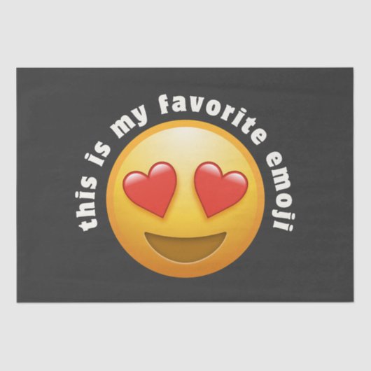 Liebe - gestürzte Emoji Seidenpapier (Vorderseite)