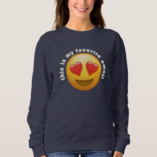 Liebe - gestürzte Emoji Sweatshirt (Vorderseite)