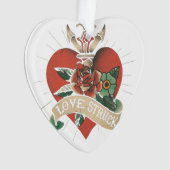 "Liebe getroffen" Ornament (Vorderseite)