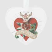 "Liebe getroffen" Ornament (Rückseite)