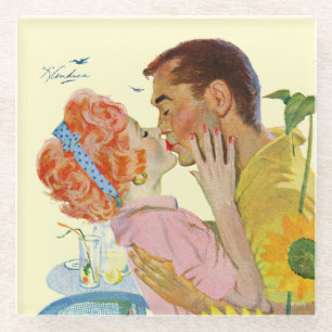 Liebe-Getroffene 2 Glasuntersetzer