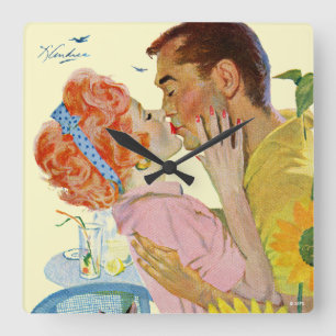 Liebe-Getroffene 2 Quadratische Wanduhr