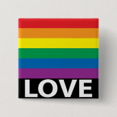 Liebe-Gewinne! Gay Button (Vorderseite)