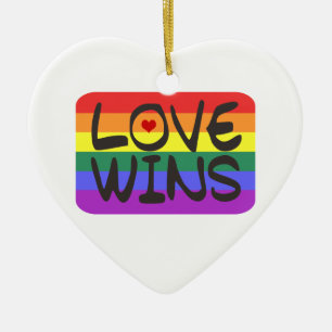 Liebe-Gewinne Keramikornament