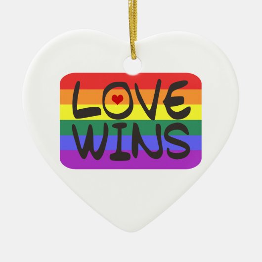 Liebe-Gewinne Keramikornament (Vorne)