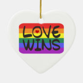 Liebe-Gewinne Keramikornament (Hinten)