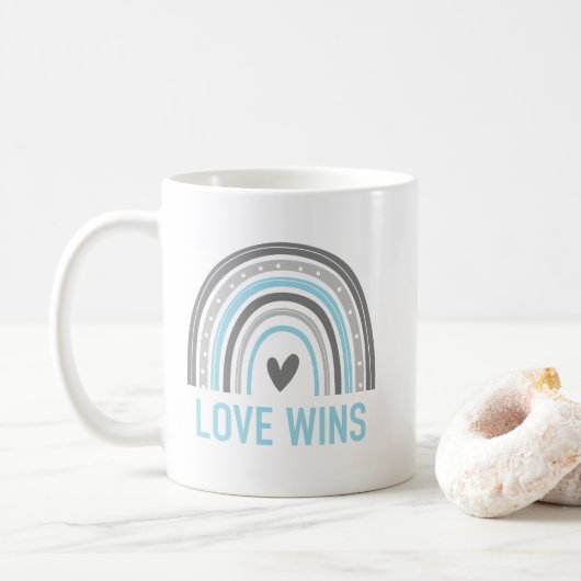 Liebe gewinnt Demiguy Rainbow Kaffeetasse (Mit Donut)
