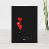 Liebe gewinnt Foto-Meldung Black Valentine Card Karte (Rückseite)