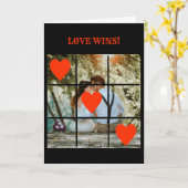 Liebe gewinnt Foto-Meldung Black Valentine Card Karte (Gelbe Blume)