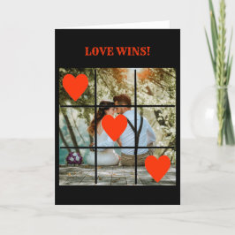 Liebe gewinnt Foto-Meldung Black Valentine Card Karte