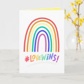 Liebe gewinnt Fun Rainbow Karte (Gelbe Blume)