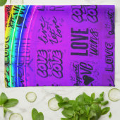 Liebe gewinnt Gay Pride LBGQT Regenbogen Geschirrtuch (Gefaltet)