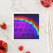 Liebe gewinnt Gay Pride LBGQT Regenbogen Serviette (Beispiel)