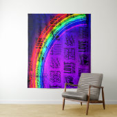 Liebe gewinnt Gay Pride LBGQT Regenbogen Wandteppich (Beispiel)