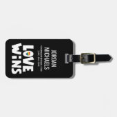 Liebe gewinnt gepäckanhänger (Vorderseite horizontal)