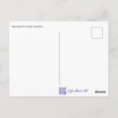 Liebe gewinnt gequilte Postkarte (Rückseite)