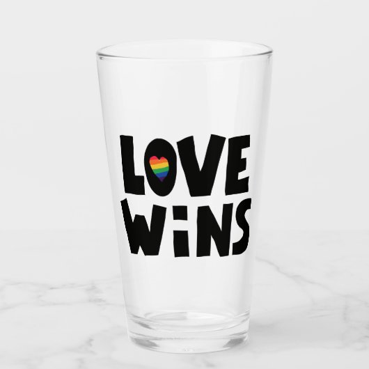 Liebe gewinnt glas (Vorderseite)