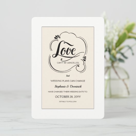 Liebe gewinnt Hochzeitsankündigung Ankündigung (Stehend Vorderseite)