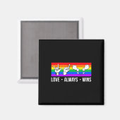 Liebe gewinnt immer ASL Deaf Awareness Gay Pride L Magnet (Vorderseite/Rückseite)