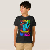 Liebe gewinnt immer ASL Deaf Awareness Gay Pride L T-Shirt (Vorne ganz)