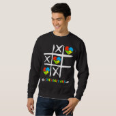 Liebe gewinnt immer Autismus-Bewusstsein Sweatshirt (Vorne ganz)