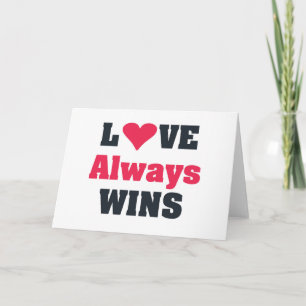 Liebe gewinnt immer feiertagskarte