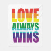 Liebe gewinnt immer fleecedecke (Vorderseite)