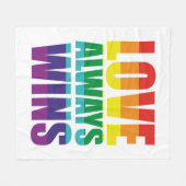 Liebe gewinnt immer fleecedecke (Vorderseite (Horizontal))