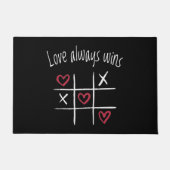 Liebe gewinnt immer fußmatte (Vorderseite)